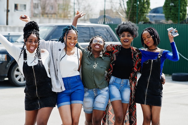 Group of african american women outside