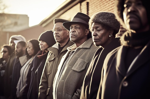 A group of african americans protesting for black human rights