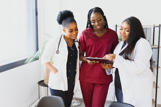 Group of african medical doctors portrait