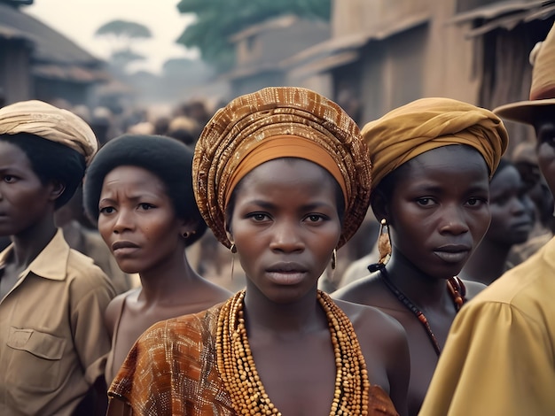 Foto gruppo delle donne africane cultura e tradizioni concetto di eliminazione del razzismo e giustizia sociale