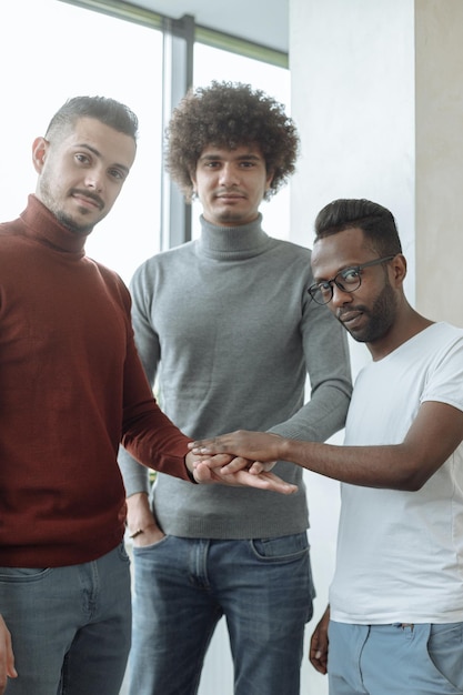 Group of afro americans working together