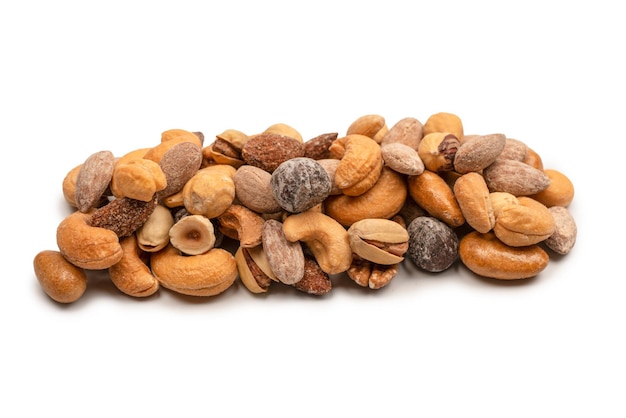 A group of almonds pistachios walnuts macadamia cashews