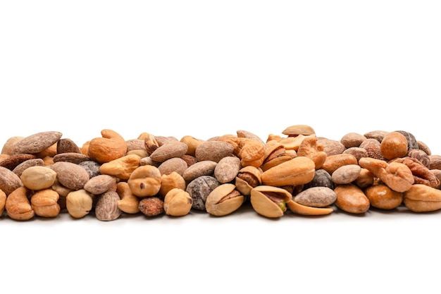 A group of almonds pistachios walnuts macadamia cashews