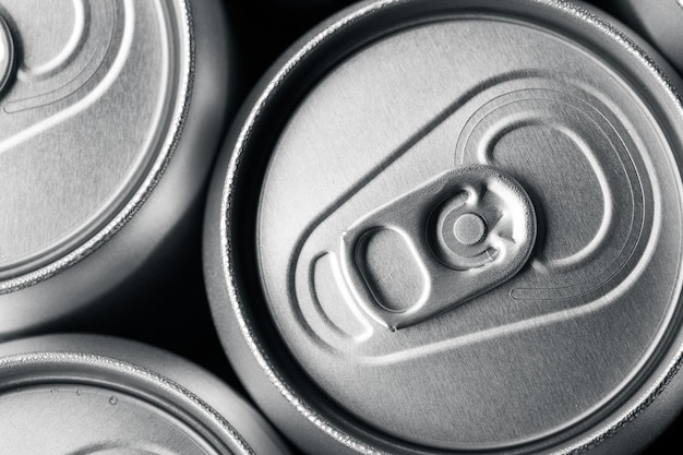 a group of aluminum drinks cans