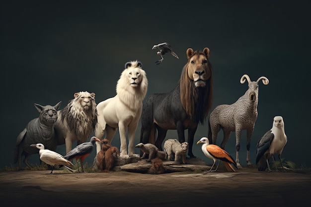 Foto gruppo di animali