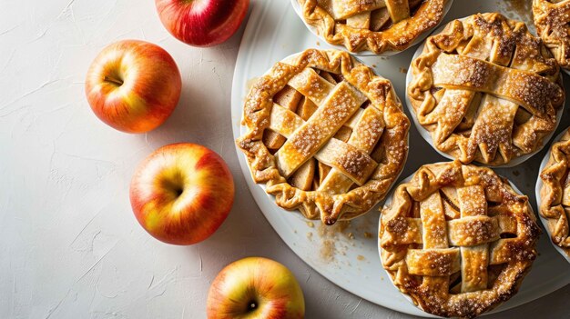 group of Apple Pie Platter on a white table