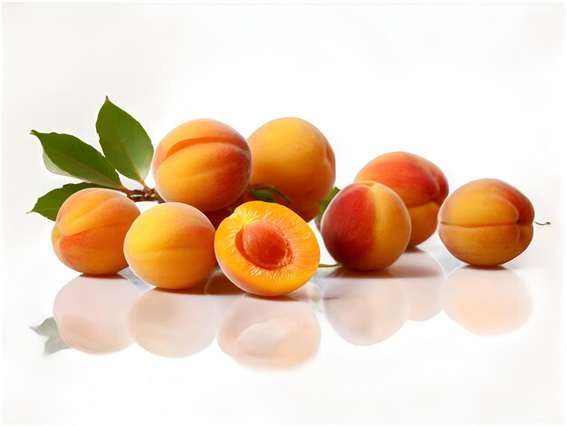 a group of apricot on transparent background