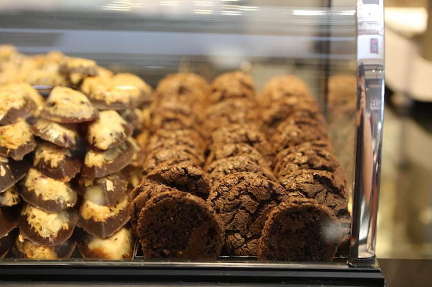 Group of assorted cookies. Chocolate chip, oatmeal raisin, white chocolate