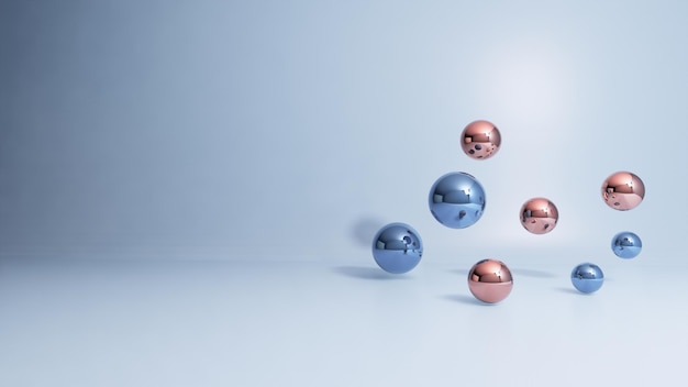 A group of balls with one saying'blue and red '