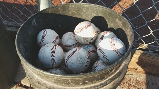 Photo group of baseballs