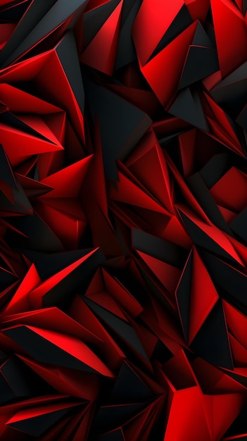 Photo a group of black and red triangles