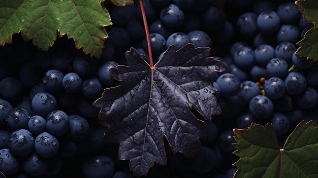 a group of blue berries