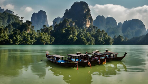 Photo a group of boats with the word  hobo  on the side