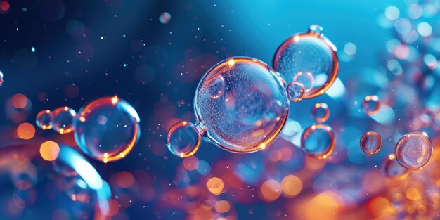 Group of Bubbles Floating in Air