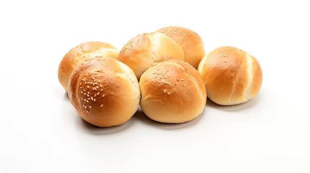 Photo a group of buns with sesame seeds on top of them