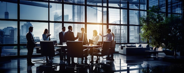 Group of Business People Discussing in the Office