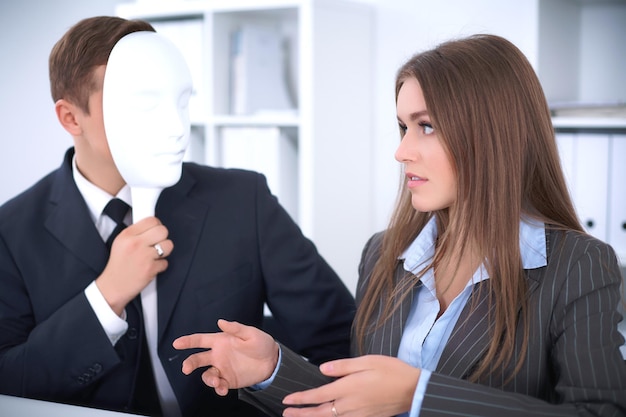 Group of business people at a meeting. Negative concept, Lack of understanding, lack of agreement.