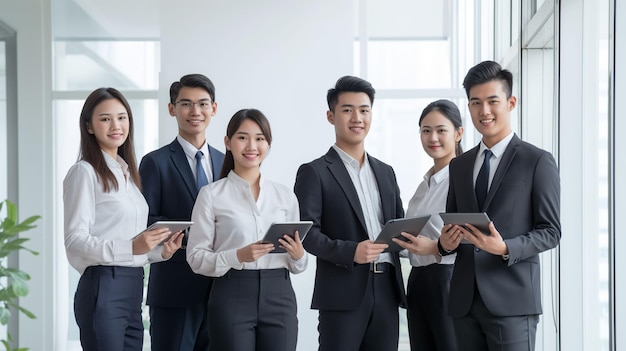 Group of Business People Standing Next to Each Other