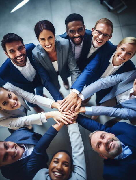 Photo a group of business people with their arms around each other