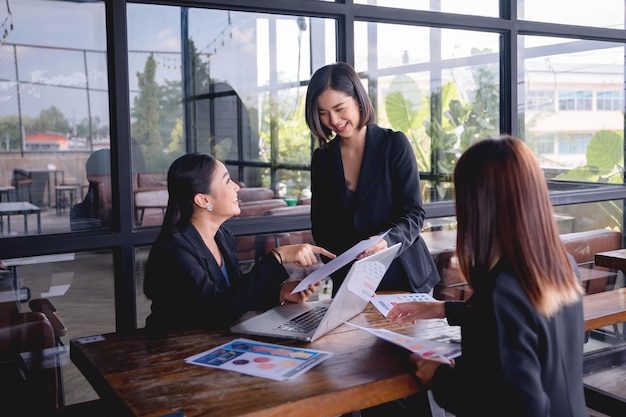 Group of business people working together as a team