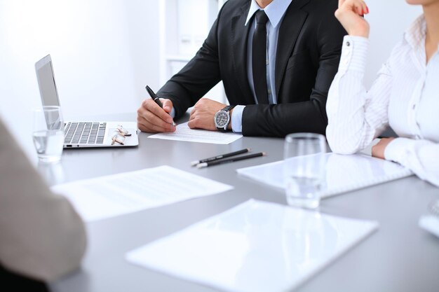 Group of business people working together in office