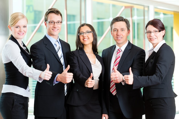 group of businesspeople in office