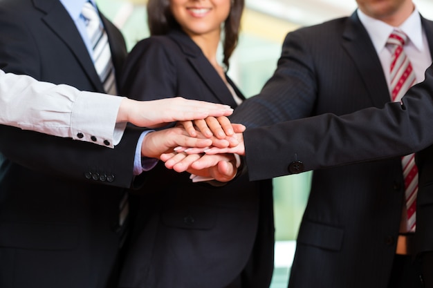 group of businesspeople in office