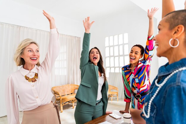 Group of businesswomen meeting in the office