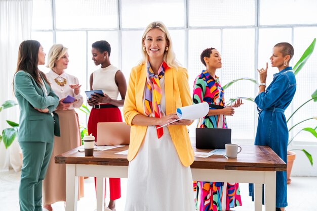 Group of businesswomen meeting in the office