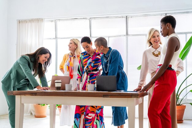 Group of businesswomen meeting in the office