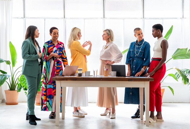 Group of businesswomen meeting in the office