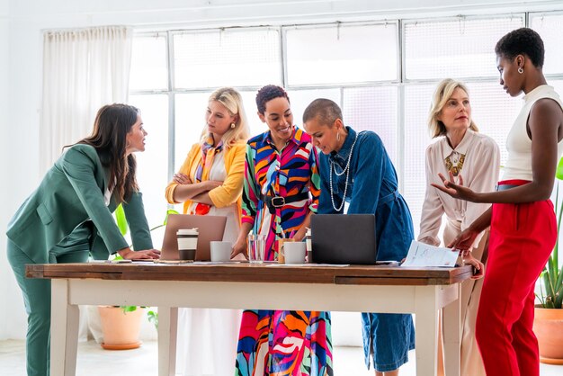 Group of businesswomen meeting in the office