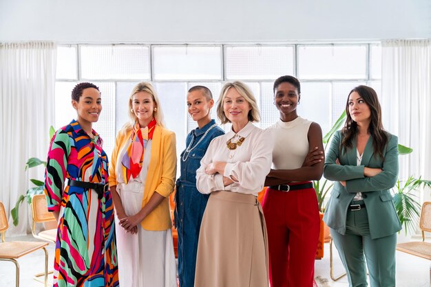 Group of businesswomen meeting in the office