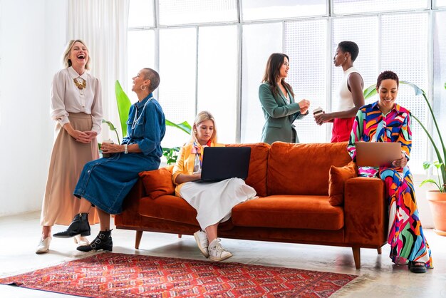 Group of businesswomen meeting in the office