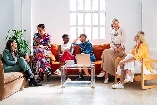 Group of businesswomen meeting in the office