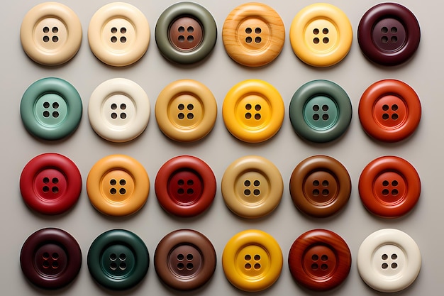 Photo a group of buttons in different colors