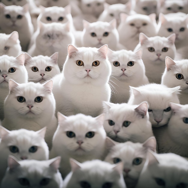 Photo a group of cats sitting together