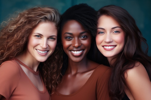 Group of cheerful middle aged women together