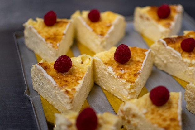 Group of cheesecake slices