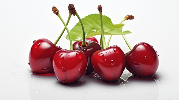 A group of cherries sitting on top of each other