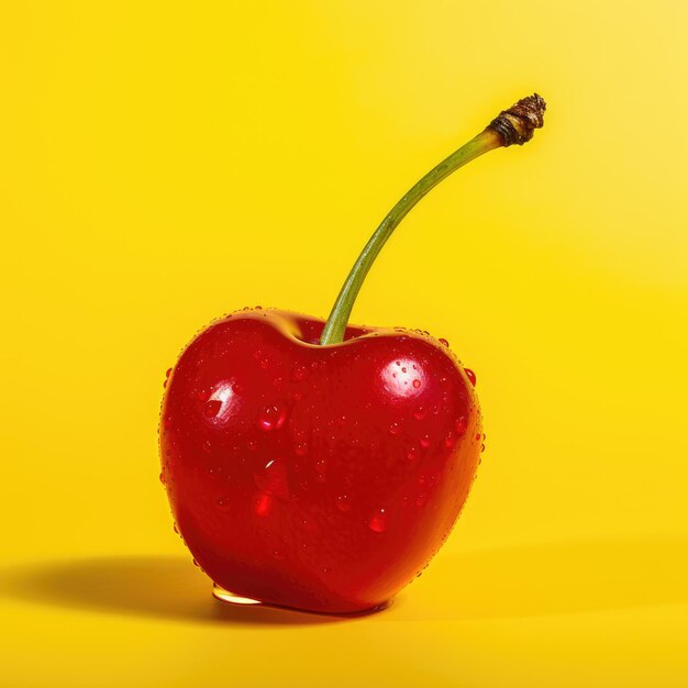 A group of cherry on vivid background