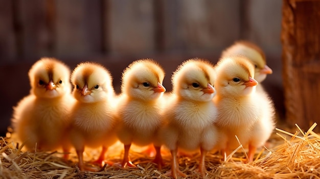 A group of chickens on a farm