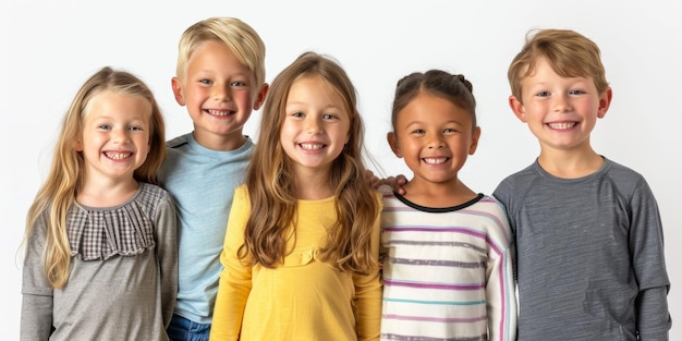 Foto ritratto di gruppo di bambini ia generativa