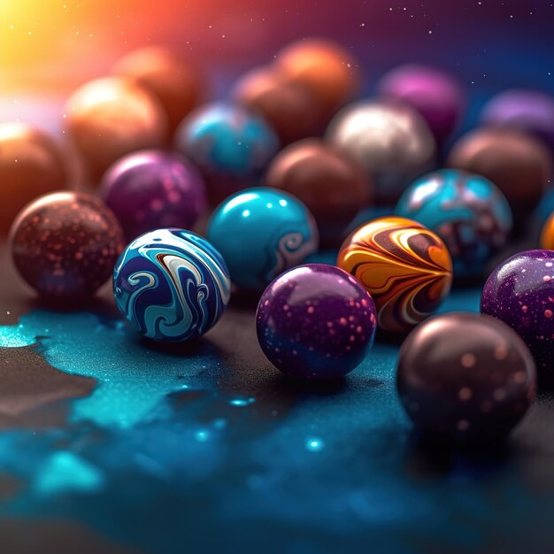 A group of chocolate easter eggs