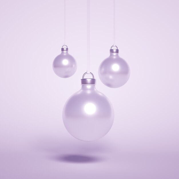 A group of Christmas baubles decorations