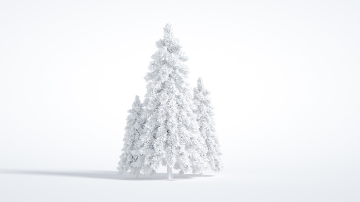 Photo a group of christmas trees