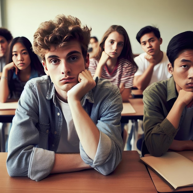 Foto gruppo di studenti universitari