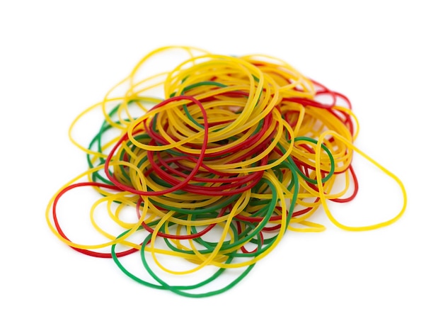 Group of color rubber bands