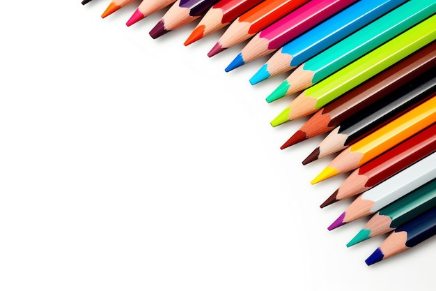 A group of colored pencils