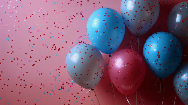 Group of Colorful Balloons Floating in the Air